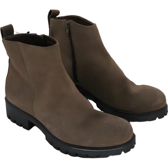 Ecco Brown Heeled Boots - Picture 4 of 6